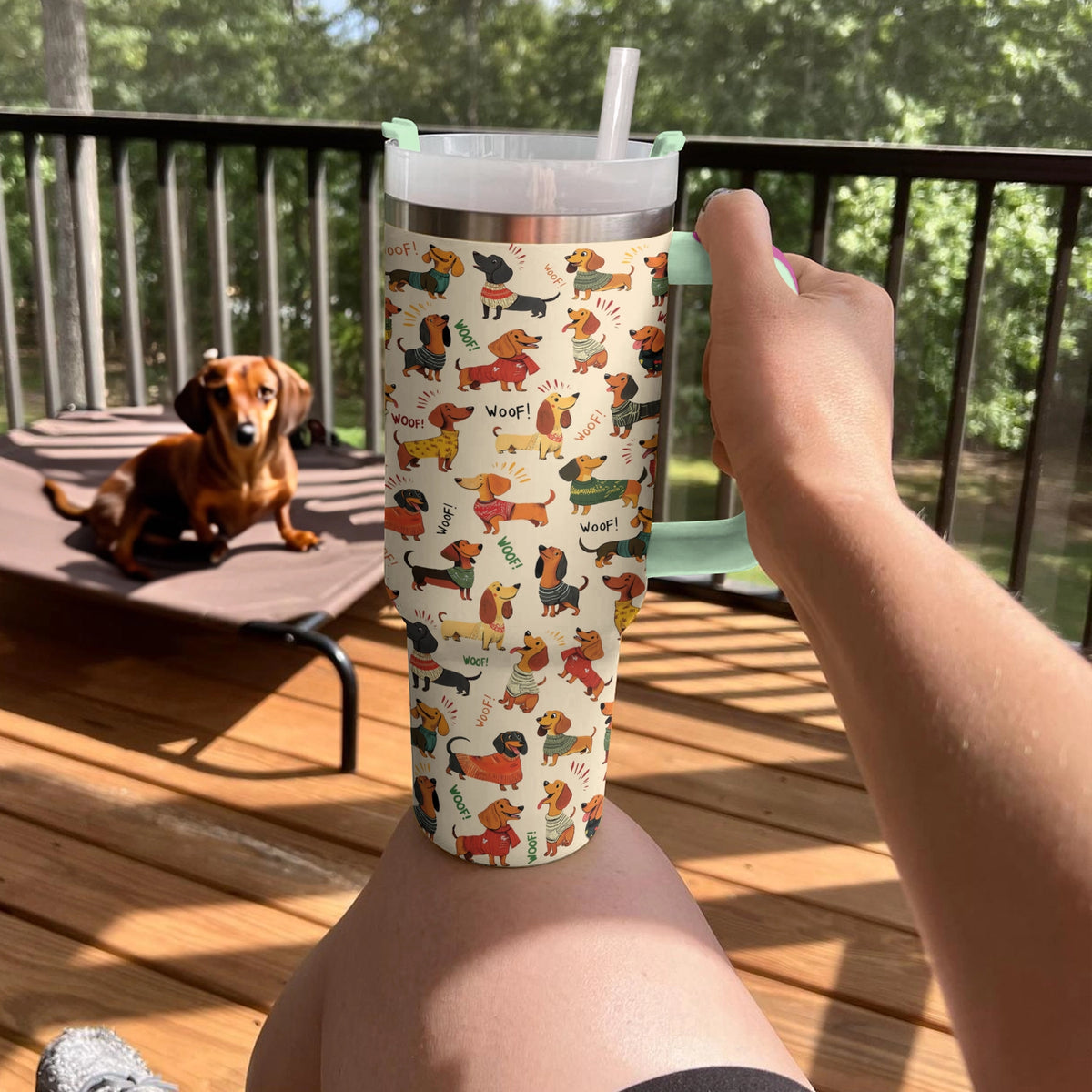 Shineful Tumbler Dachshund Woof Delight