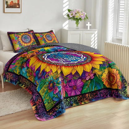Shineful All Season Quilt 3-Piece Set Faith In God