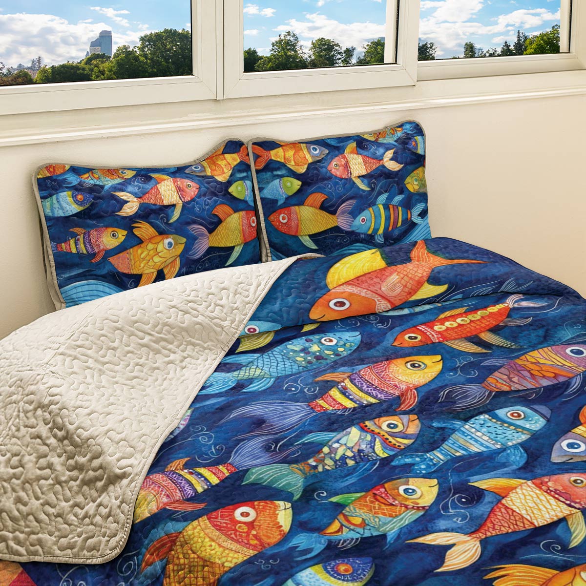 Shineful All Season Quilt 3-Piece Set Ocean Whimsy
