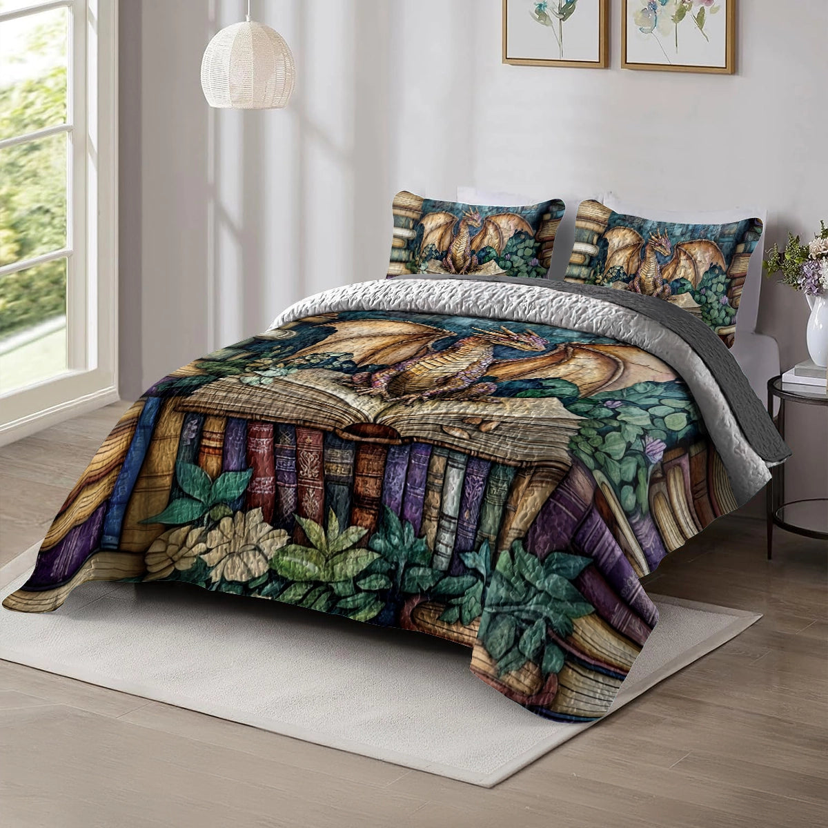 Shineful All Season Quilt 3-Piece Set Dragon Lore