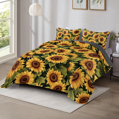 Shineful All Season Quilt 3-Piece Set - Sunflower Slumber
