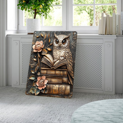 Shineful 2D Metal Sign Vintage Floral Owl