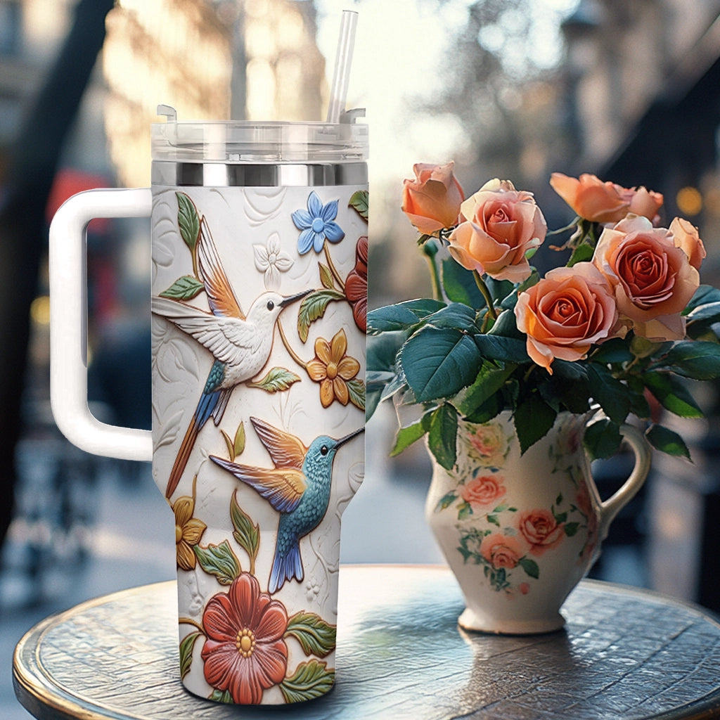 Shineful Tumbler Hummingbird Blossom Flight