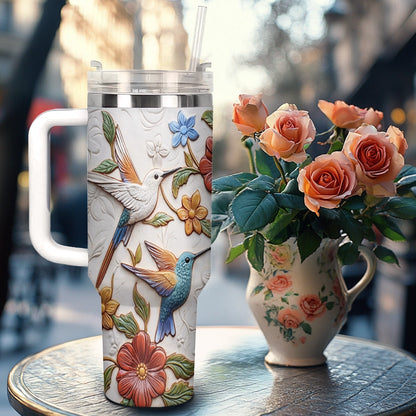 Shineful Tumbler Hummingbird Blossom Flight