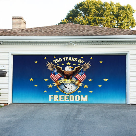 Shineful Garage Door Banner Decoration The Freedom Crest of America