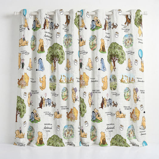 Shineful Quilted Curtain Pooh Dreams