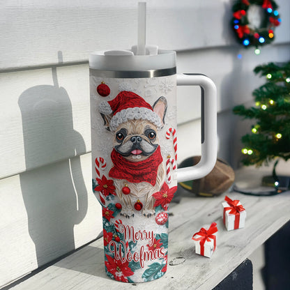 Shineful Tumbler Merry Woofmas Frenchie