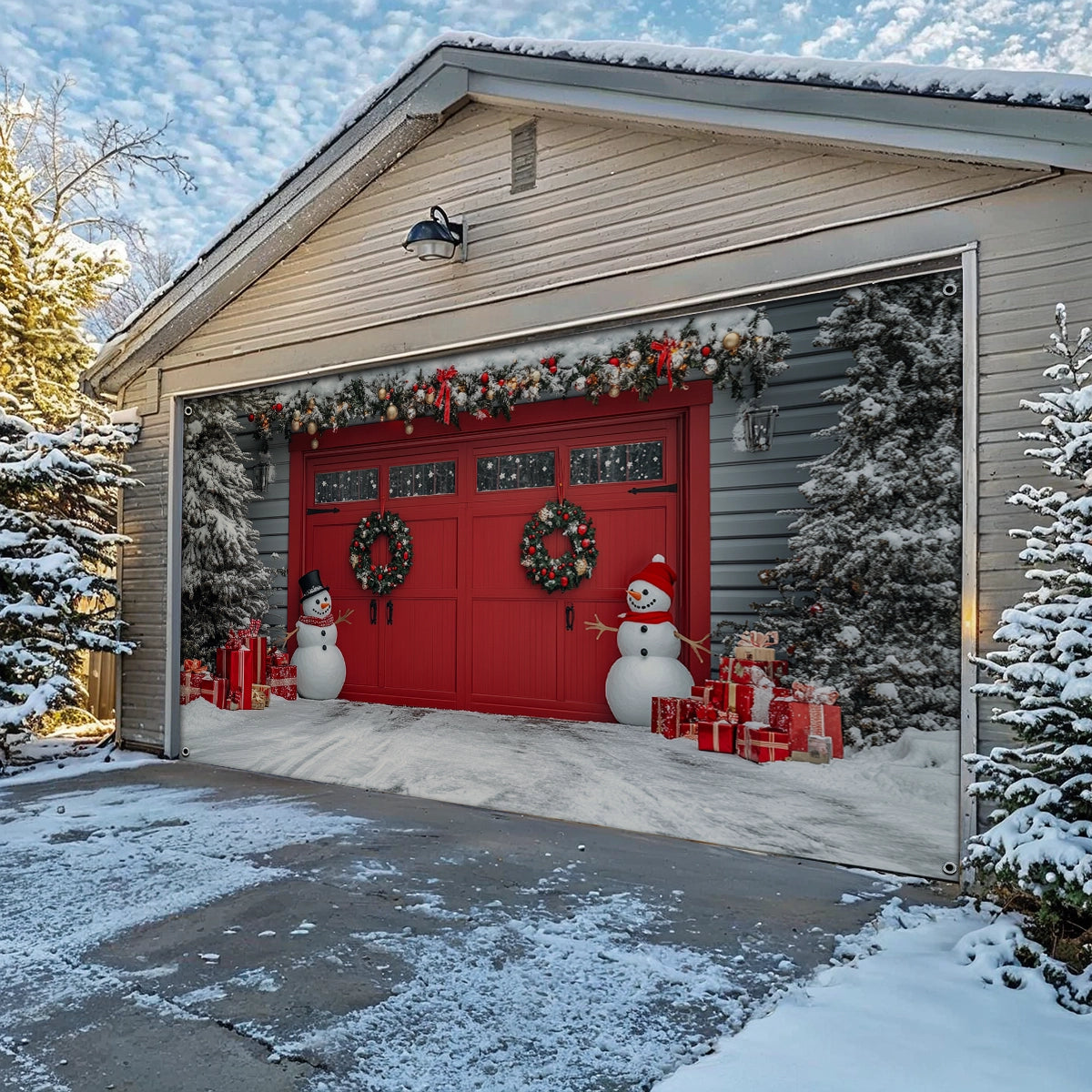 Shineful Garage Door Banner Decoration - Frosted Cheer