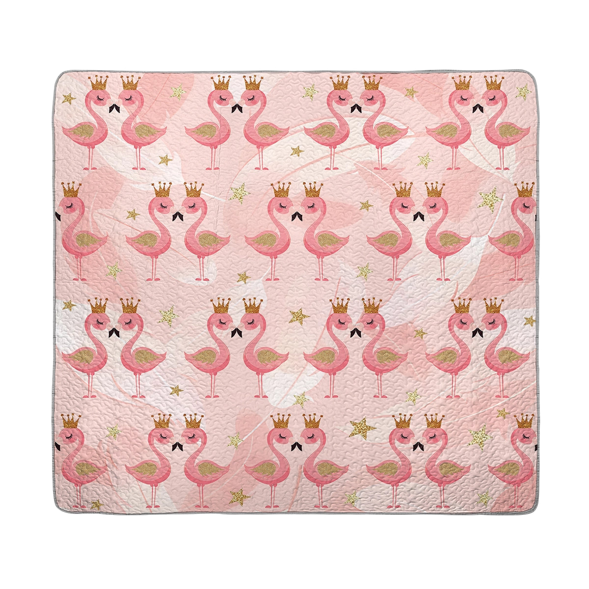 Shineful All Season Quilt 3-Piece Set - Princess Flamingo Dreams