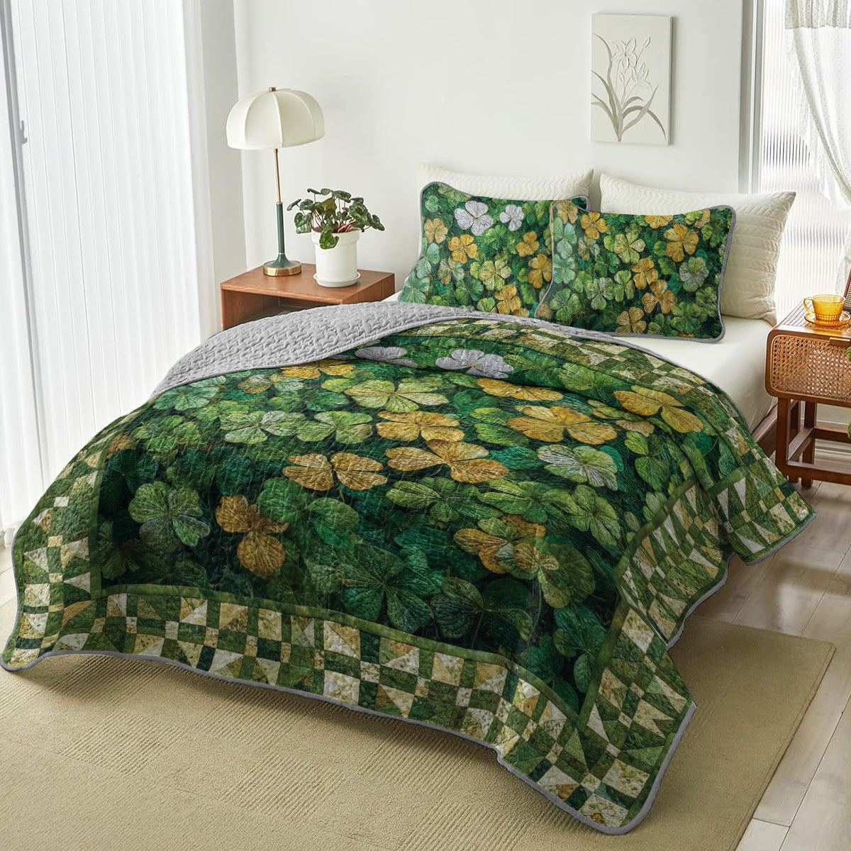 Shineful All Season Quilt 3-Piece Set Field of Fortune