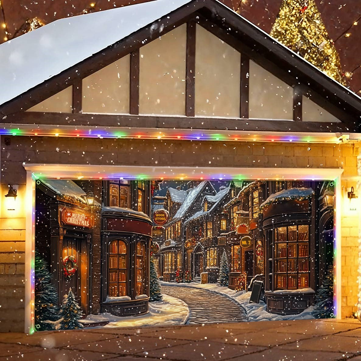Shineful Garage Door Banner Decoration Literary Lane