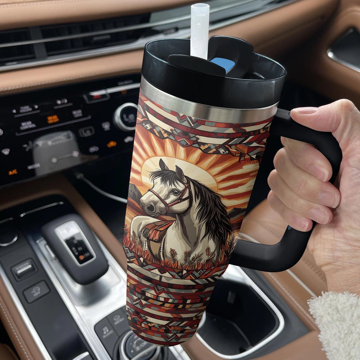 Shineful Tumbler Horse Sunset Spirit