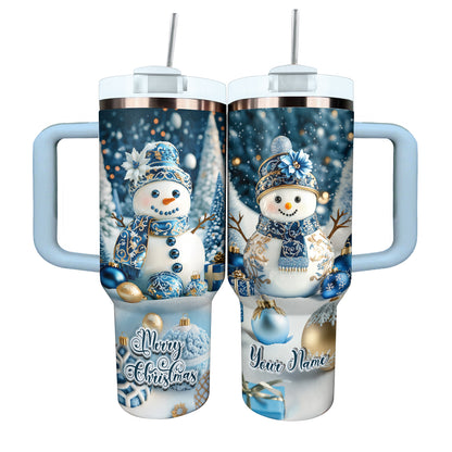 Shineful Tumbler Personalized Frosty Elegance Christmas