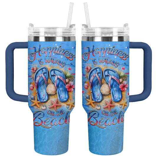 Shineful Tumbler Happiness On The Beach