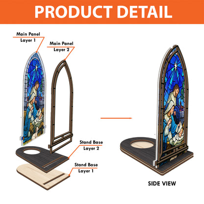 Shineful Suncatcher Candle Holder Holy Family Light