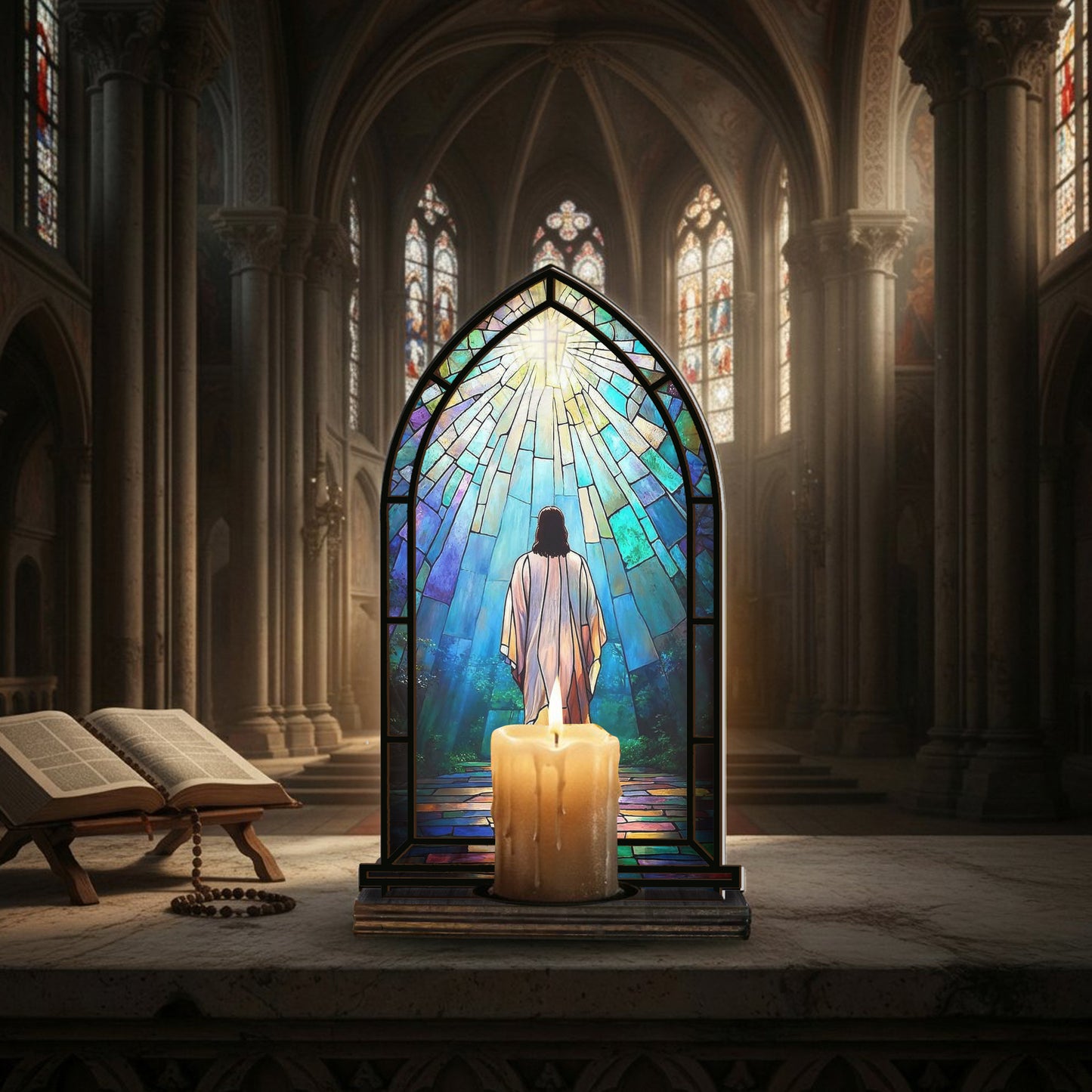 Shineful Suncatcher Candle Holder Walk With Him