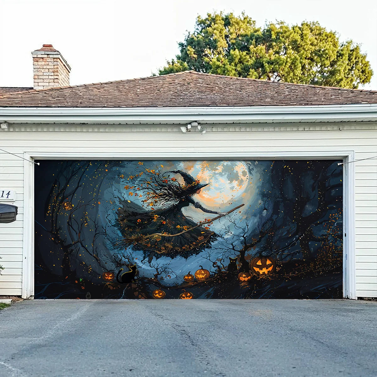Shineful Garage Door Banner Decoration - Charmed Nightfall