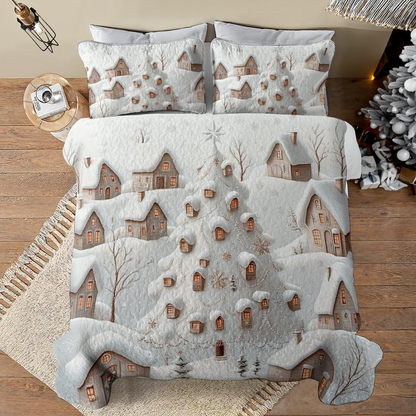 Shineful All Season Quilt 3-Piece Set Hometown Christmas Lovely