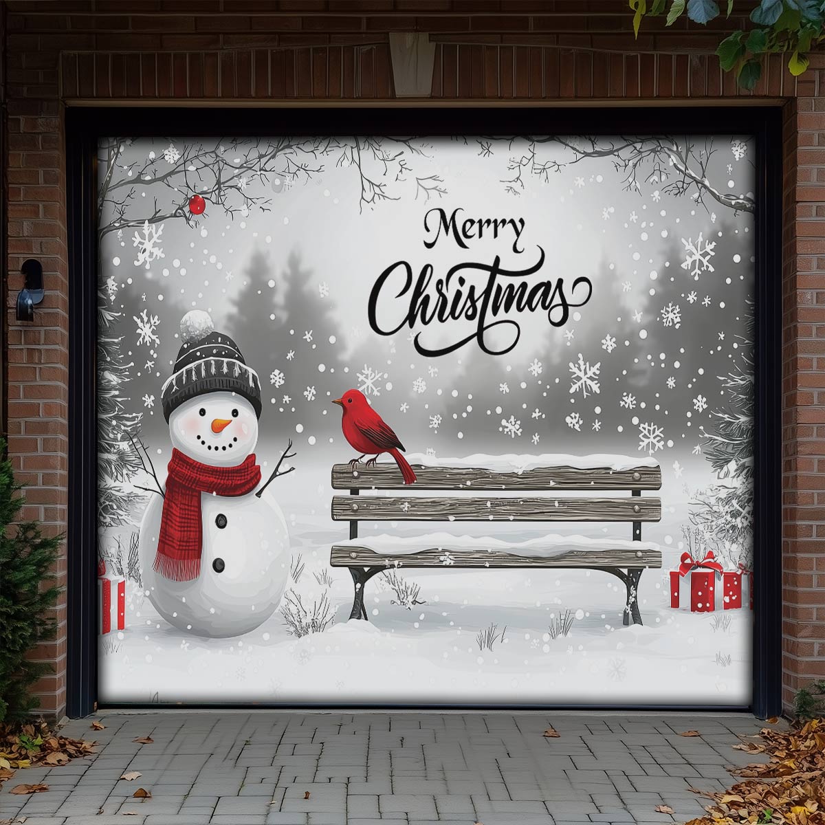Shineful Garage Door Banner Decoration - Winter Wonderland