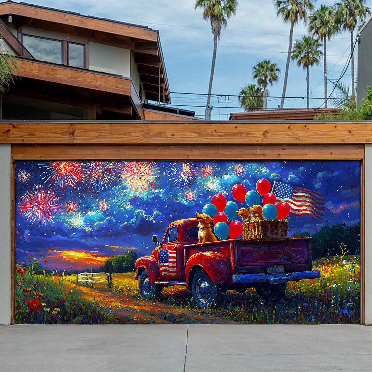 Shineful Garage Door Banner Decoration Ring In The New Year