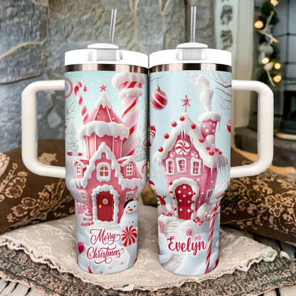 Shineful Tumbler Personalized Candy Cane Wonderland