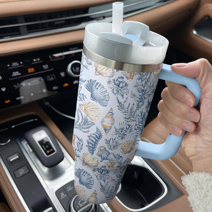 Shineful Tumbler Coral & Shells Coastal