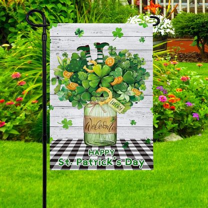 Shineful Gargen Flag 12" x 18" - Rustic Shamrock