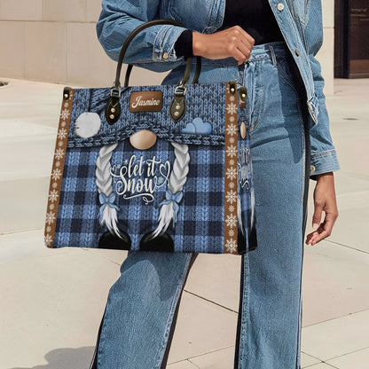 Shineful Leather Bag Braided Winter Magic