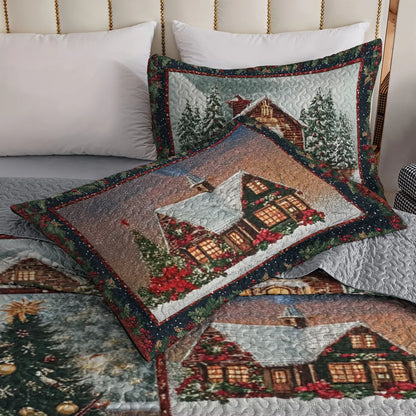 Shineful All Season Quilt 3-Piece Set - Holiday Hearth Christmas