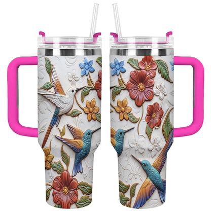 Shineful Tumbler Hummingbird Blossom Flight