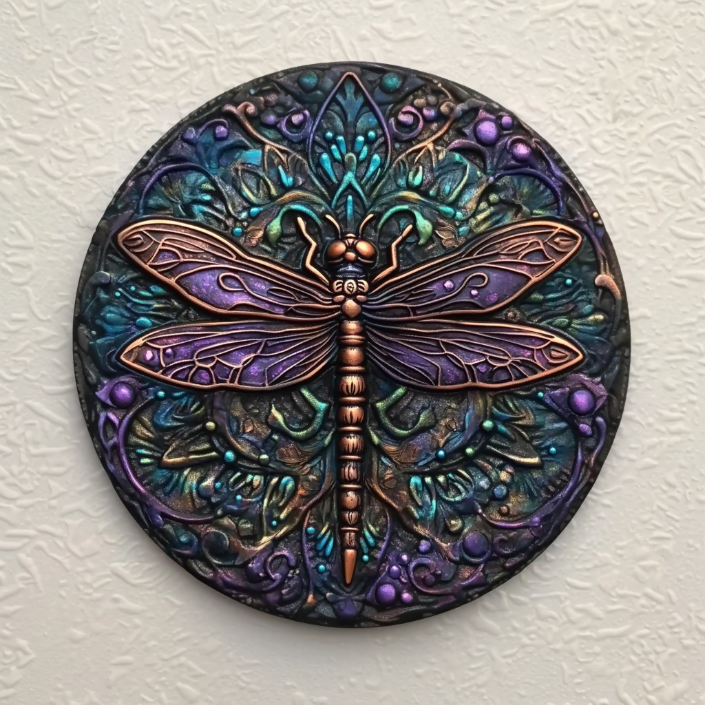 Shineful 2D Metal Sign Mysterious Dragonfly