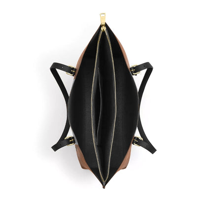 Shineful Leather Tote Bag Fluttering Blooms