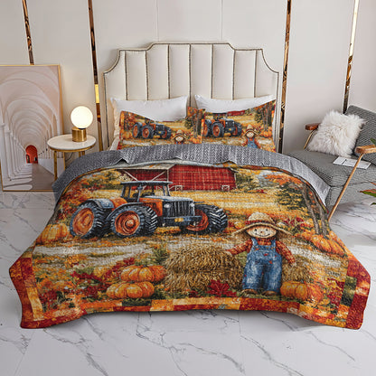 Shineful All Season Quilt 3-Piece Set Autumn Farm Harvest