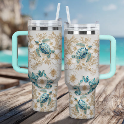 Shineful Tumbler Sea Turtle Bloom