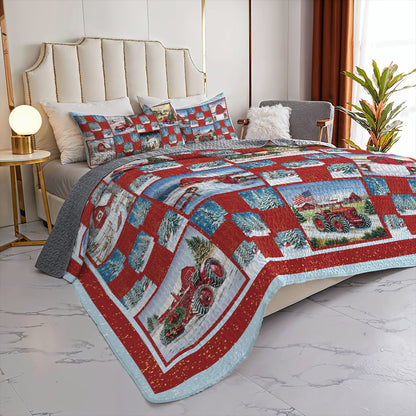 Shineful All Season Quilt 3-Piece Set - Farmhouse Holiday Delight
