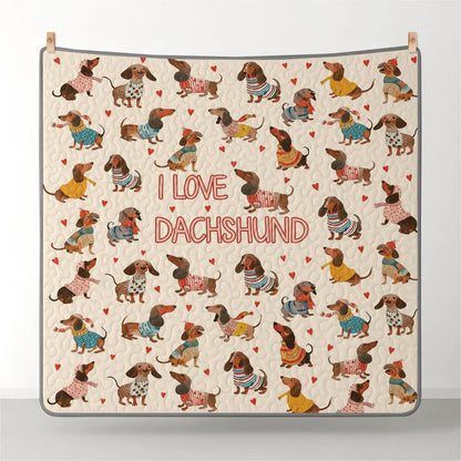 Shineful Quilt 3-Piece Set Dachshund Lovely Delight