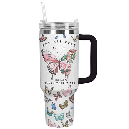 Butterly 40 Oz Shineful™ Tumbler Free To Fly Mn8 40Oz