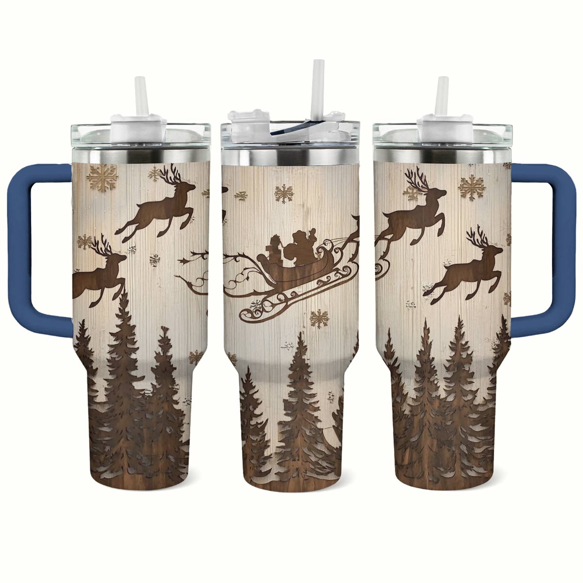 Shineful Glossy Tumbler Winter Sleigh Ride