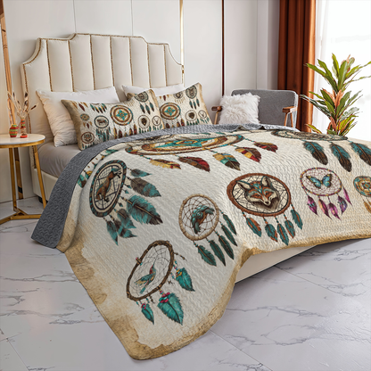 Shineful All Season Quilt 3-Piece Set Spirit Guide Dreamcatcher