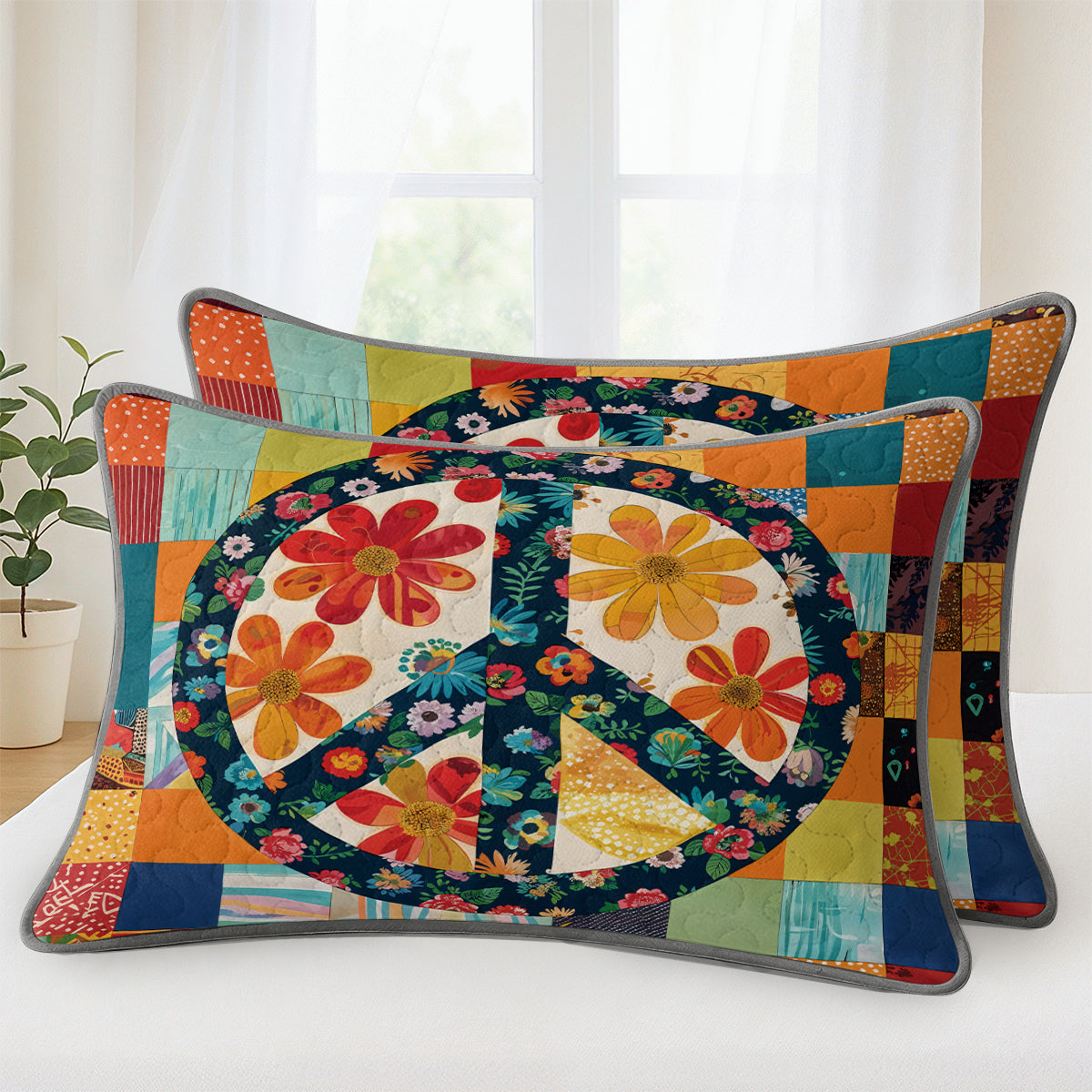 Shineful Quilt 3-Piece Set Flower Peace