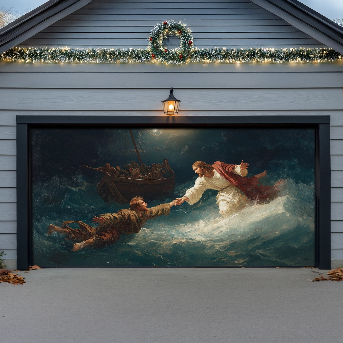 Shineful Garage Door Banner Decoration When Faith Falters