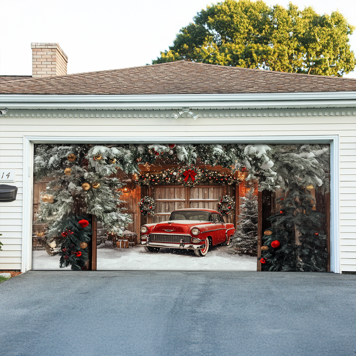 Shineful Garage Door Banner Decoration - Scarlet Drive