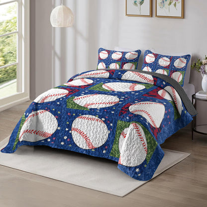 Shineful All Season Quilt 3-Piece Set Home Run Dreams