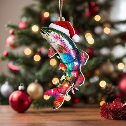 Shineful 2D Acrylic Ornament Christmas Fishing