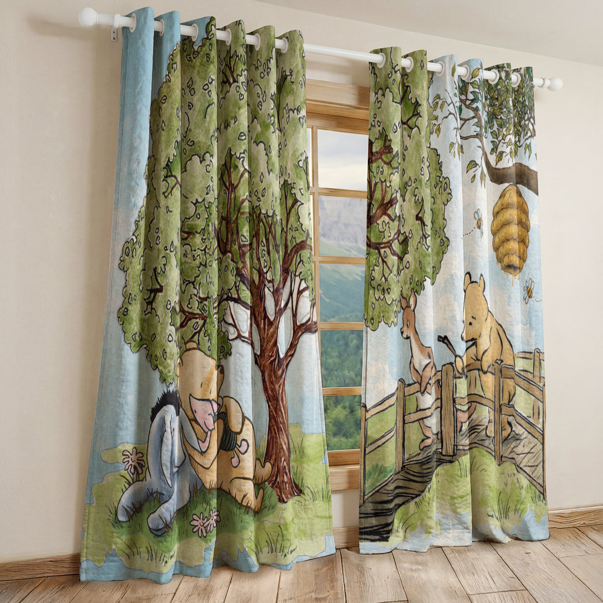 Shineful Quilted Curtain Sweet Pooh