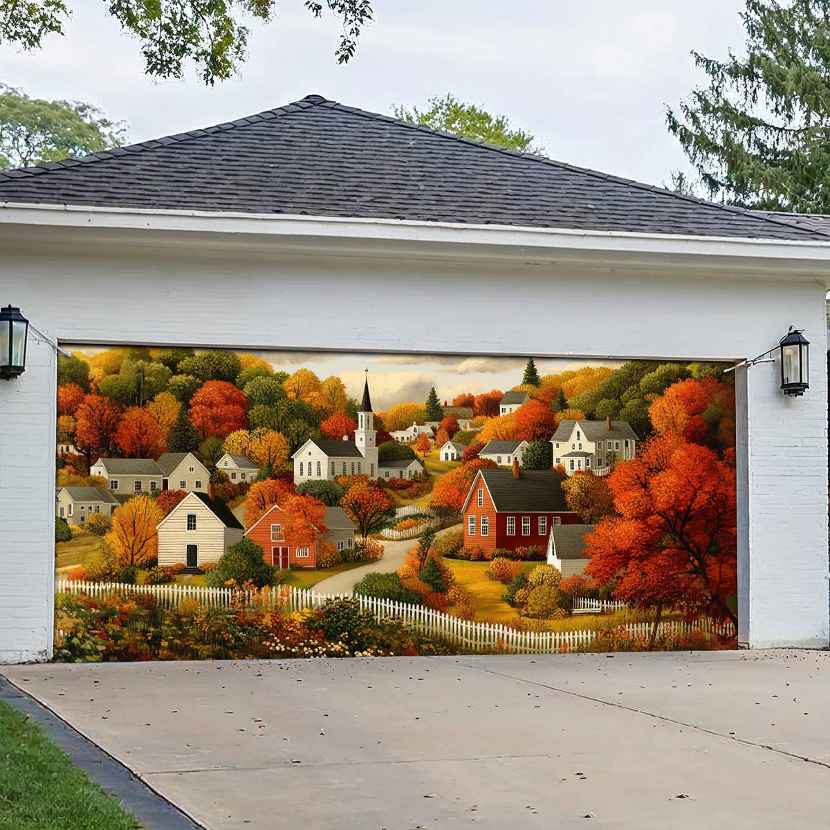 Shineful Garage Door Banner Decoration 4 Season