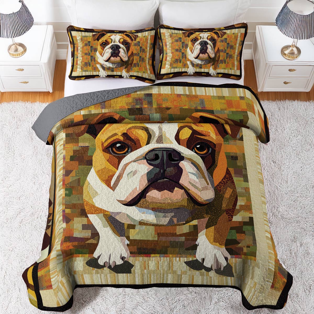 Shineful All Season Quilt 3-Piece Set Frenchie Charm