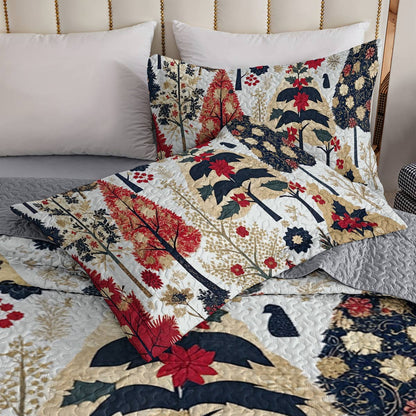 Shineful All Season Quilt 3-Piece Set Sweet Christmas Tree