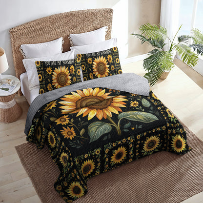 Shineful All Season Quilt 3-Piece Set You Are My Sunshine