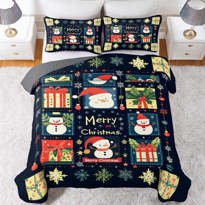 Shineful All Season Quilt 3-Piece Set Jolly Christmas